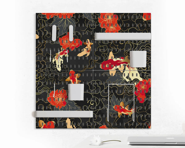 Koi fish pegboard set