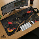 Koi fish art desk mat mousepad