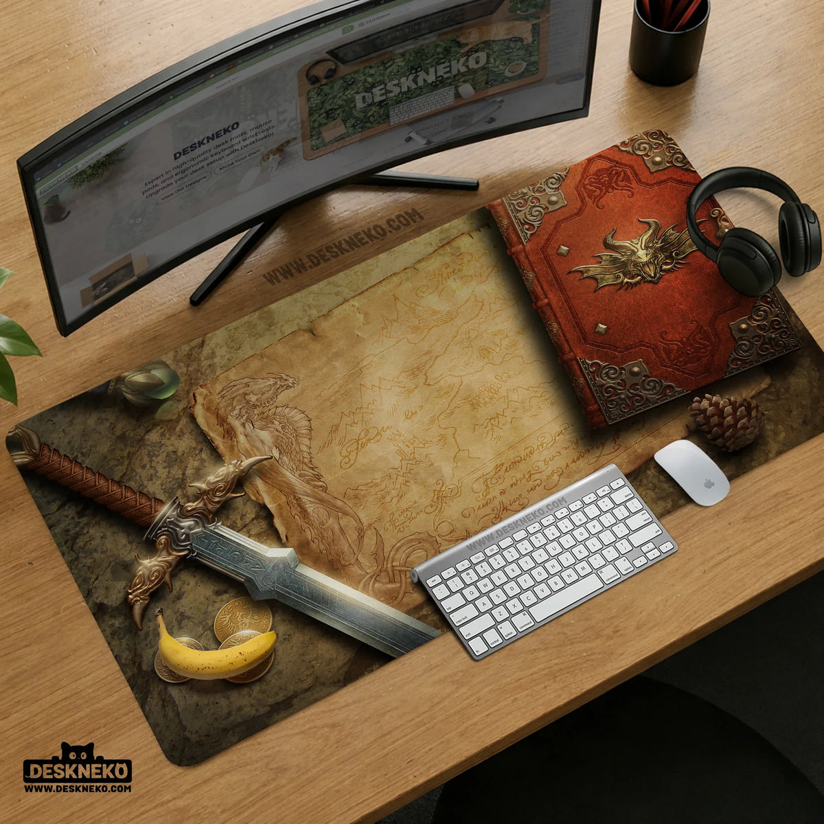Fantasy map deskmat mousepad,