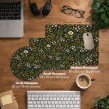 Dark botanical desk mat