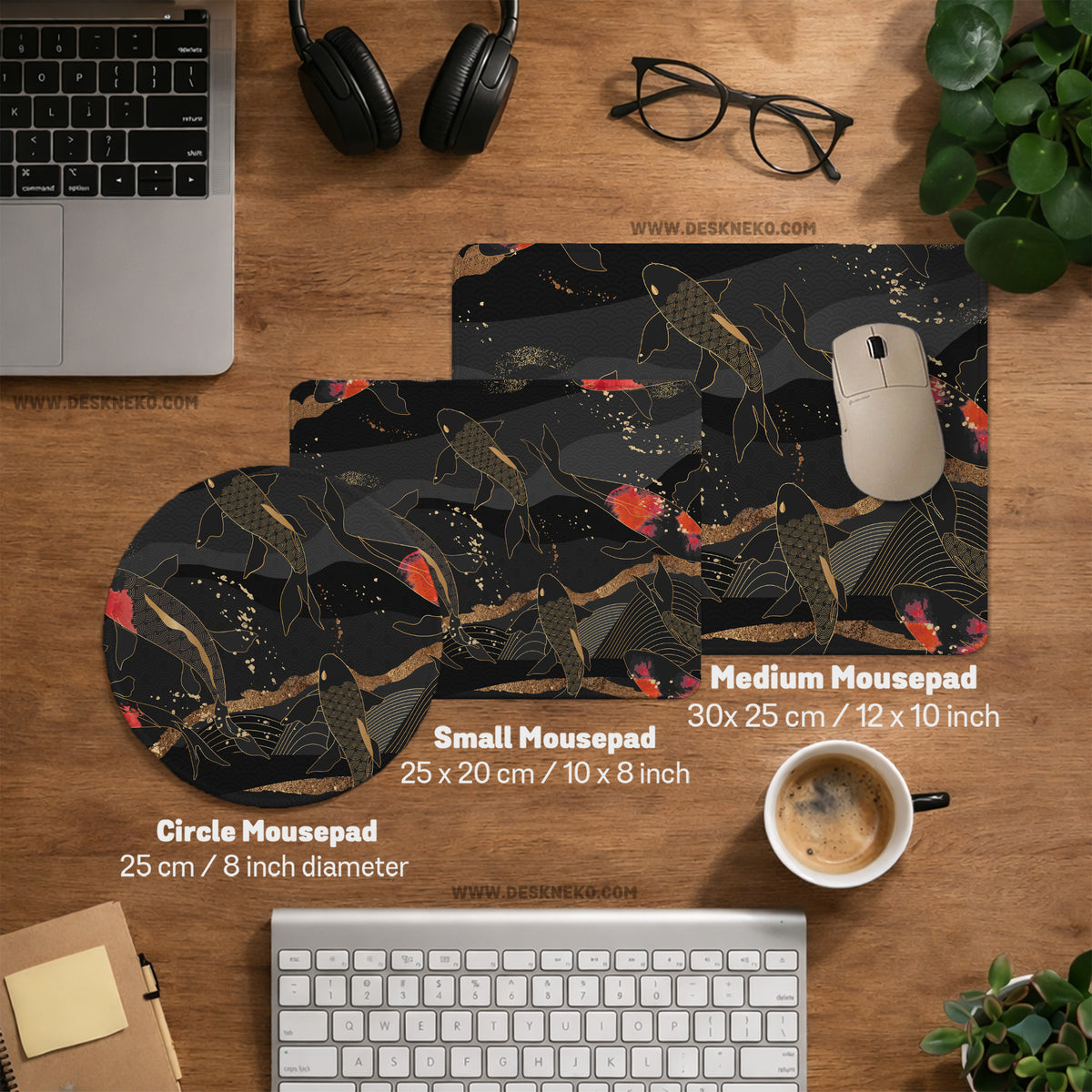 Koi waves desk mat