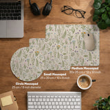 Wildflower pattern desk mat
