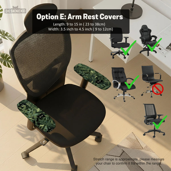 Forest Cat Desk Chair Cover for Office and Gaming Chairs - Deskneko