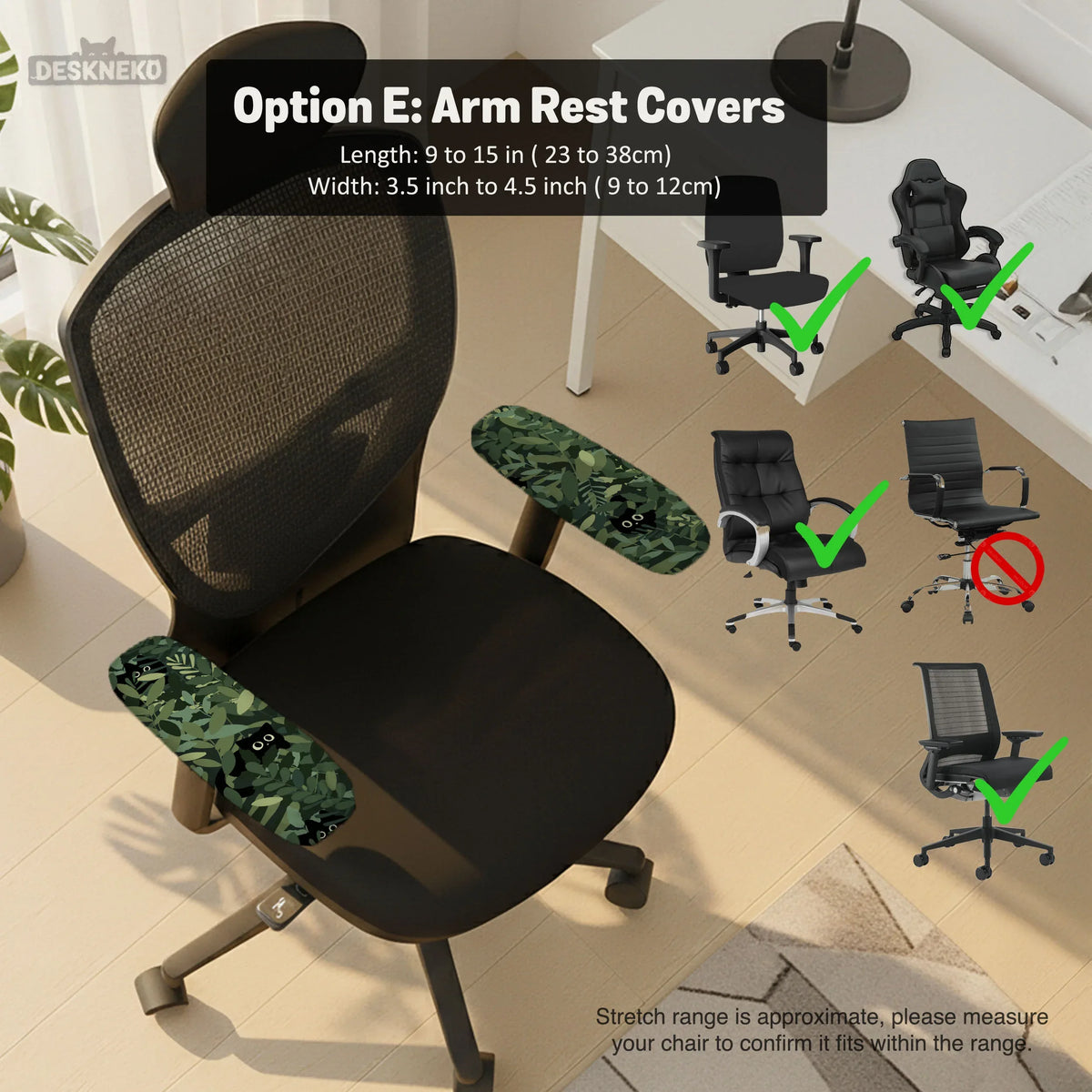 Forest cat desk chair cover for office and gaming chairs