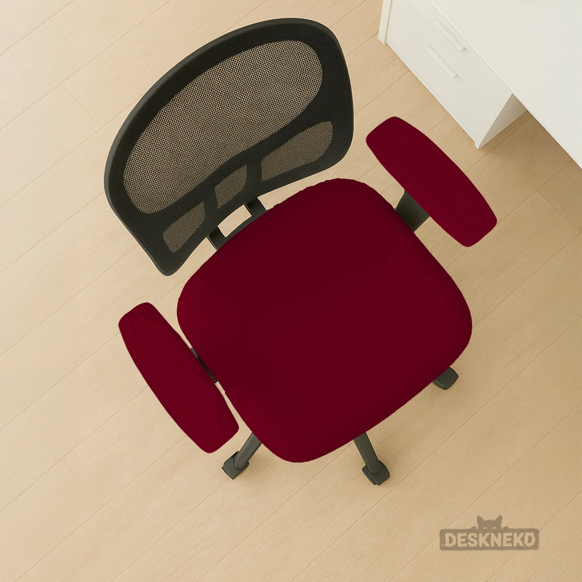 Burgundy office chair cover for desk chairs and home offices