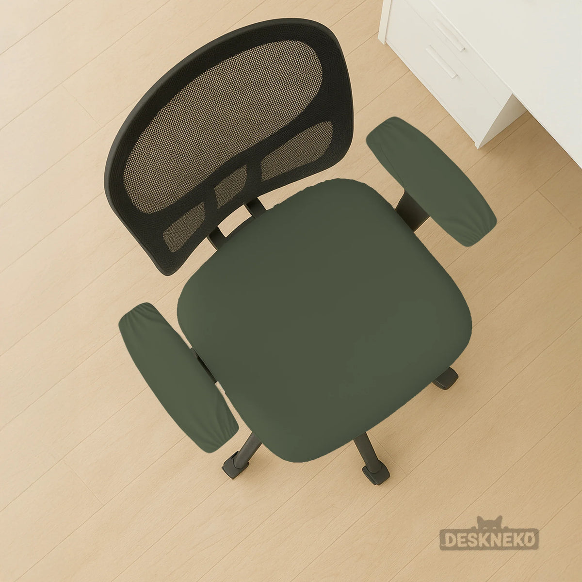 Warm forest green office chair cover