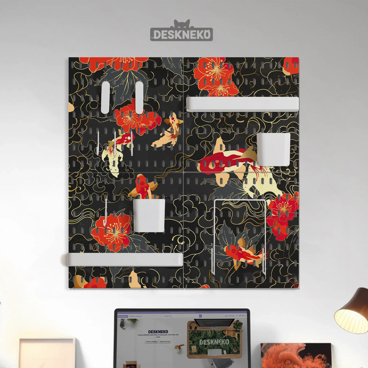 Koi fish pegboard set