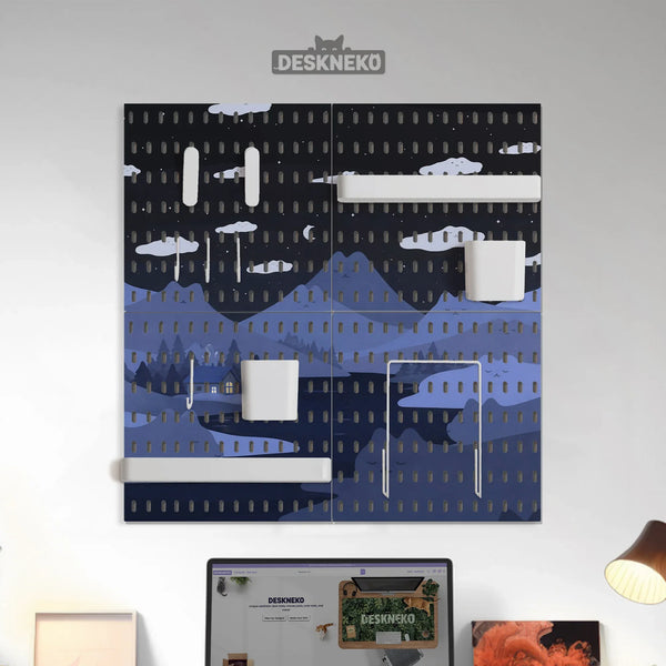 Navy Cat Hills Pegboard Organizer Set with Accessories - Deskneko