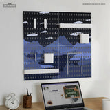 Navy Cat Hills Pegboard Organizer Set with Accessories - Deskneko