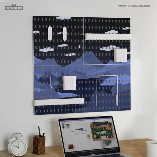Navy Cat Hills Pegboard Organizer Set with Accessories - Deskneko