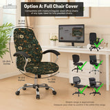 Dark floral chair cover