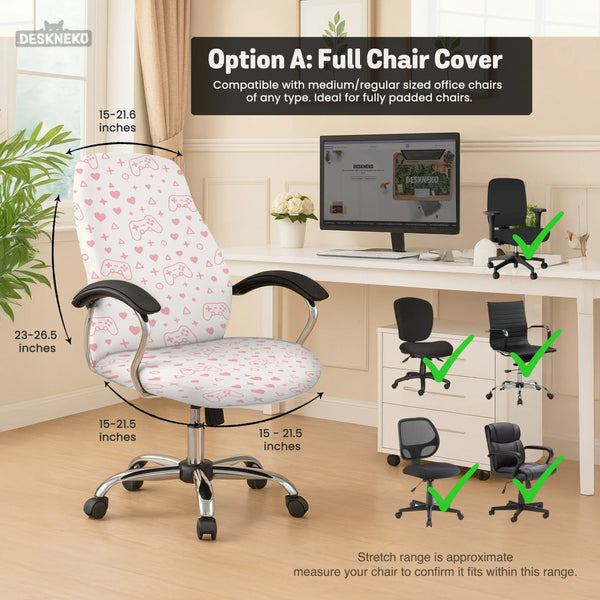 Pink Gamer Chair Cover - Deskneko