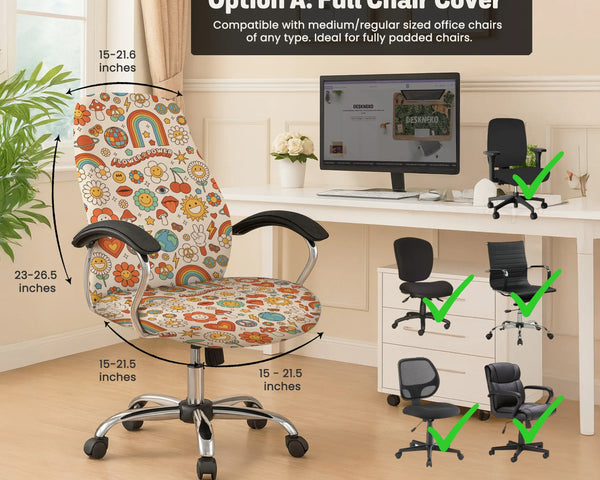 Retro flower chair cover