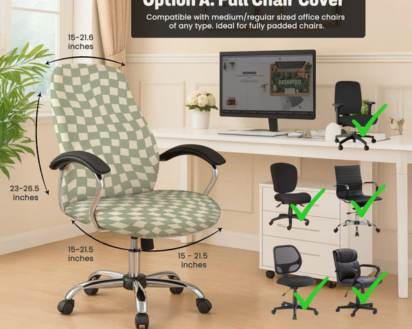Green checker chair cover