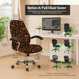 Orange black chair cover