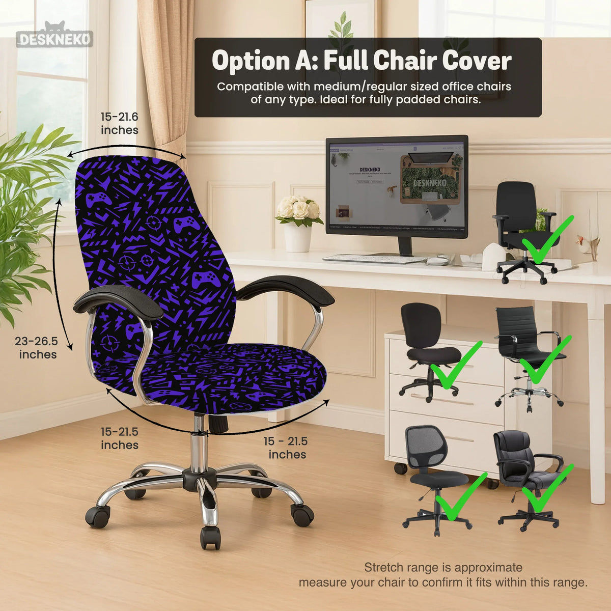 Purple chair cover