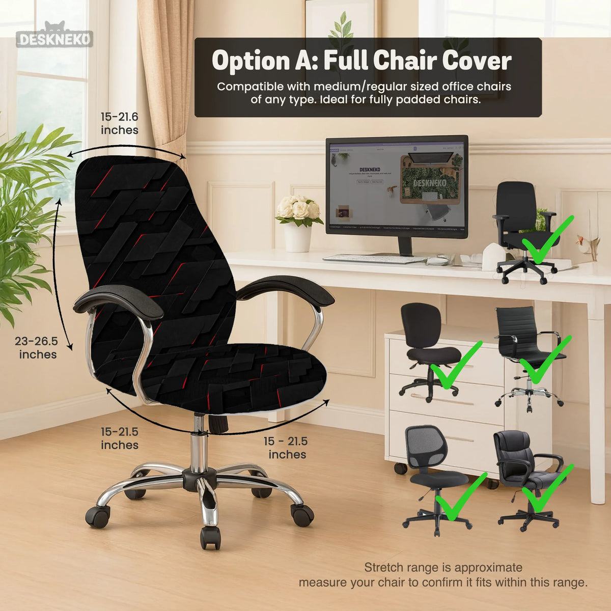 Black tech chair cover