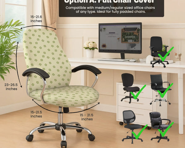 Green floral chair cover