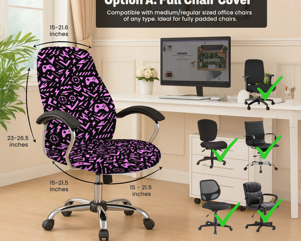 Black & pink chair cover