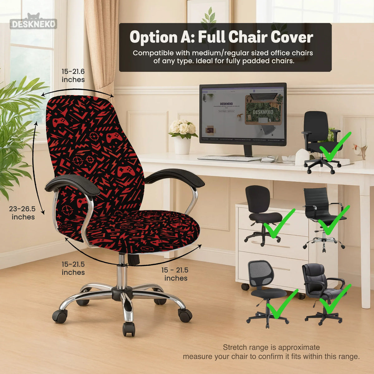 Red gaming chair cover