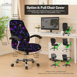 Neon mushrooms chair cover