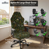 Wildflower garden desk chair cover