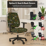 Wildflower garden desk chair cover