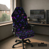 Neon mushrooms chair cover