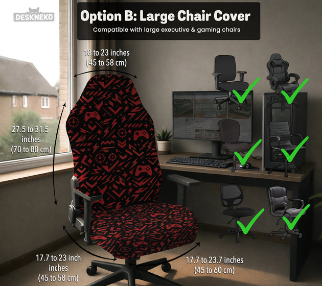 Red gaming chair cover