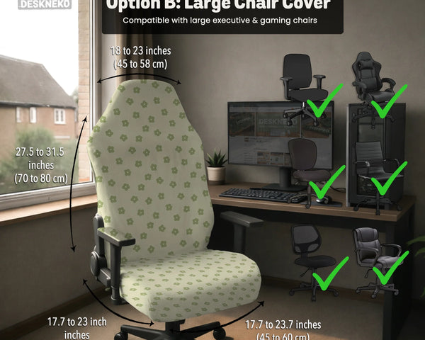 Green floral chair cover
