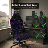 Neon mushrooms chair cover