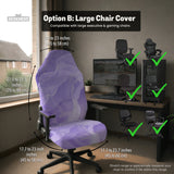 Purple marble chair cover