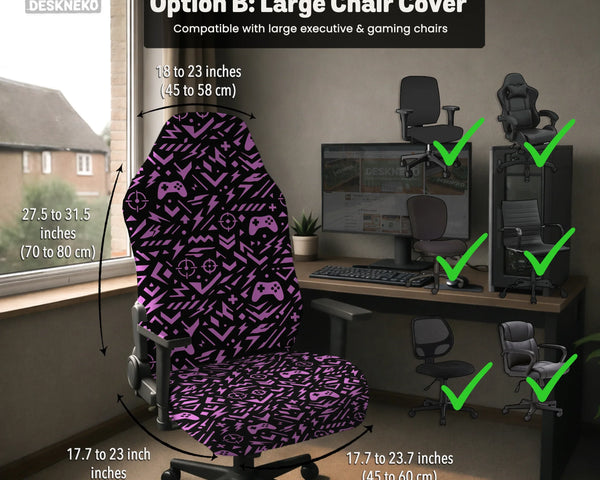 Black & pink chair cover