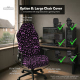 Black & pink chair cover