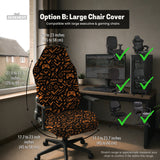 Orange black chair cover