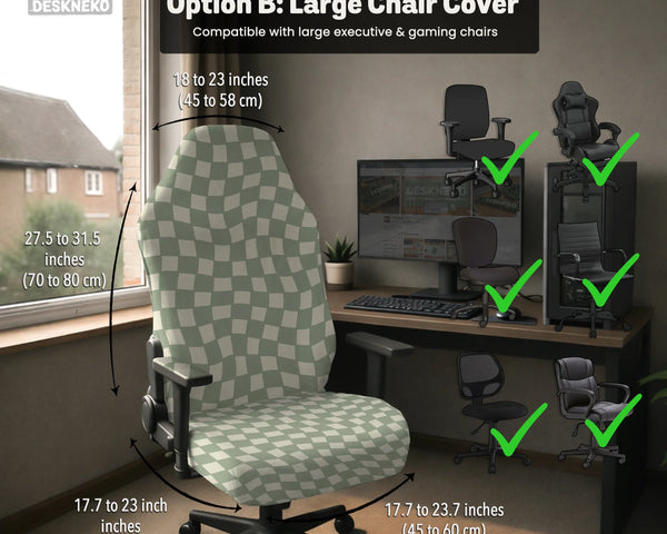Green checker chair cover