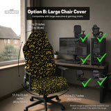 Black & Yellow Chair Cover - Deskneko