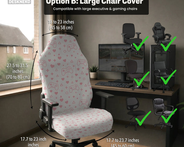 Pink gamer chair cover