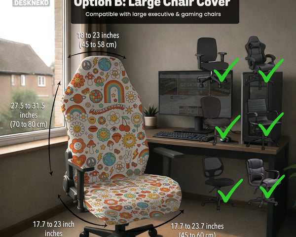 Retro flower chair cover