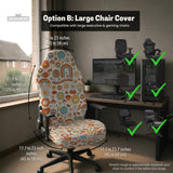 Retro flower chair cover