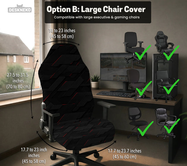 Black tech chair cover