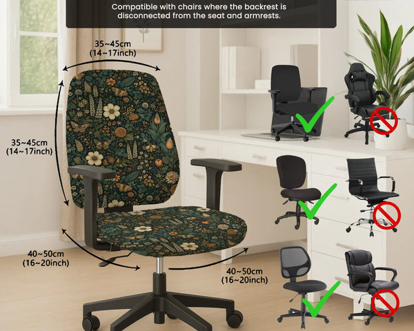 Dark floral chair cover