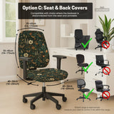 Dark floral chair cover