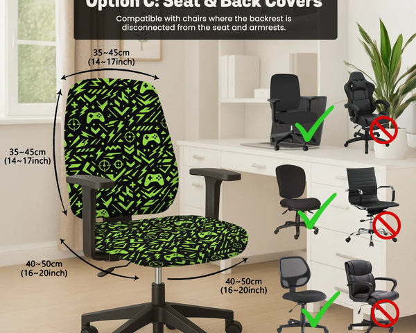 Neon gaming chair cover
