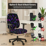 Neon mushrooms chair cover