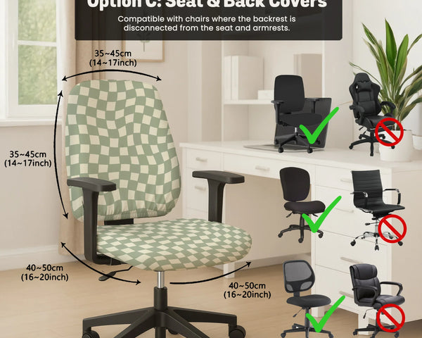 Green checker chair cover
