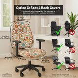 Retro flower chair cover