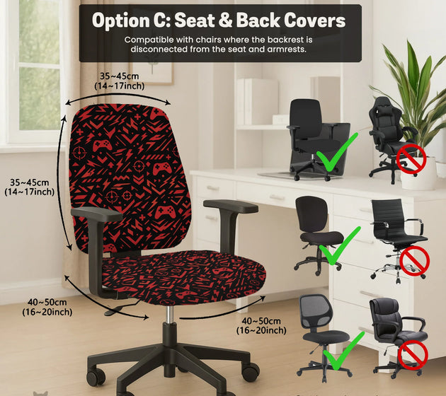 Red gaming chair cover