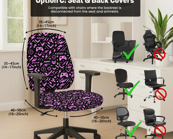 Black & pink chair cover