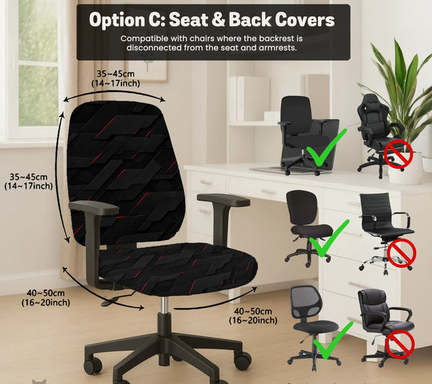Black tech chair cover